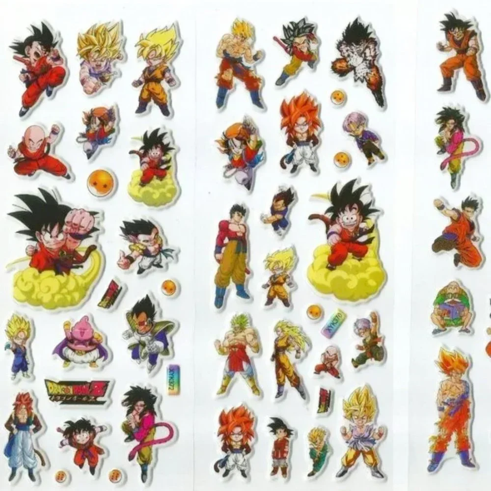 Mini Puffy Anime Stickers Manga Japanese DBZ Dragonball GT Dragon Ball Z